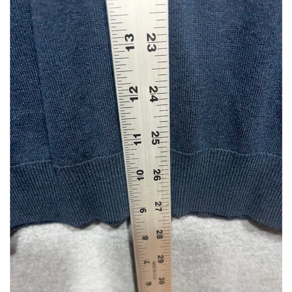 Zara Womens Ribbed Short Sleeves Polo Navy Blue Size M NWT $46 - Picture 9 of 12